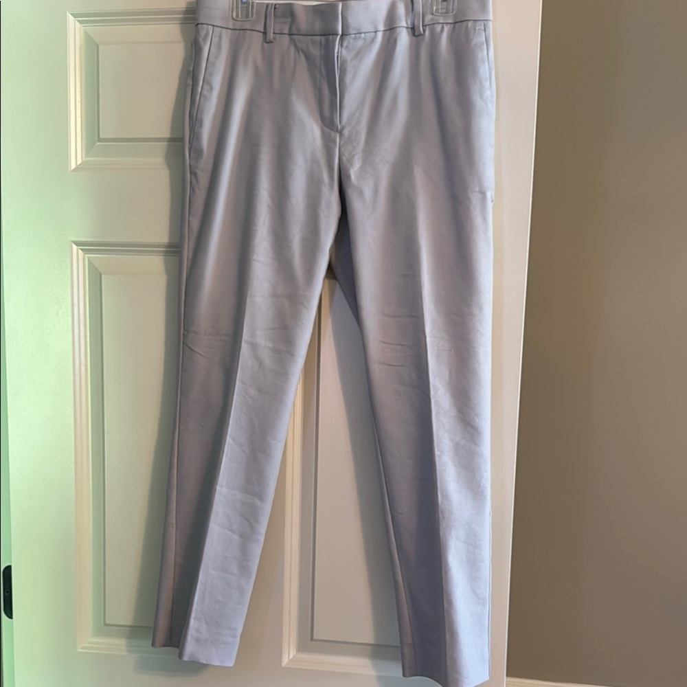 Women’s Gray lined Linen blend pants, office or business casual.